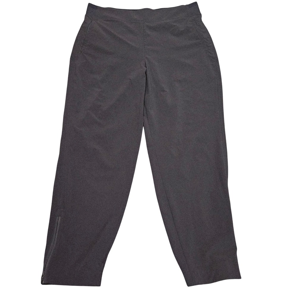 Athleta Black Zip Ankle Jogger Pants Womens Size 14 Athletic Casual Activewear